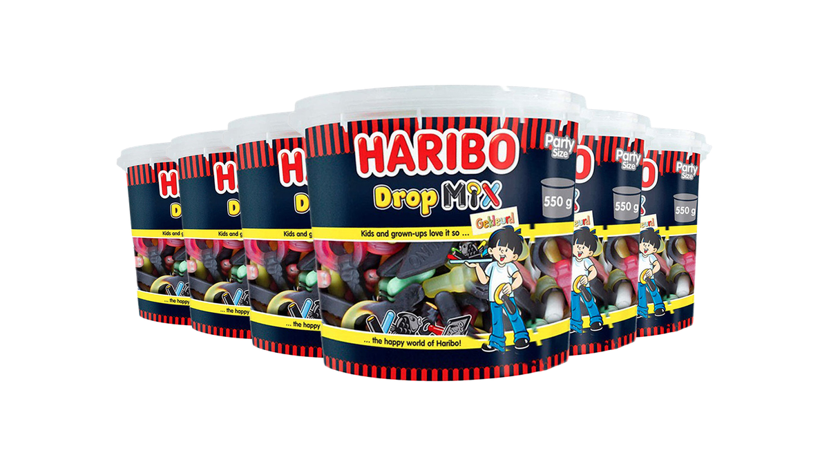 6x Haribo Drop Mix Silo | 550 g Aanbieding - iBOOD