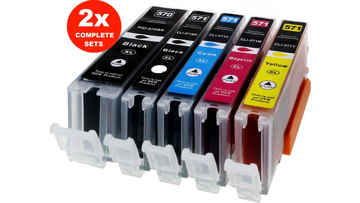 24er Pack Druckerpatronen Für Canon PGI-570/CLI-571 – Kompatibel Mit Pixma MG7750, TS8050, TS9050 Uvm., XL-Kapazität