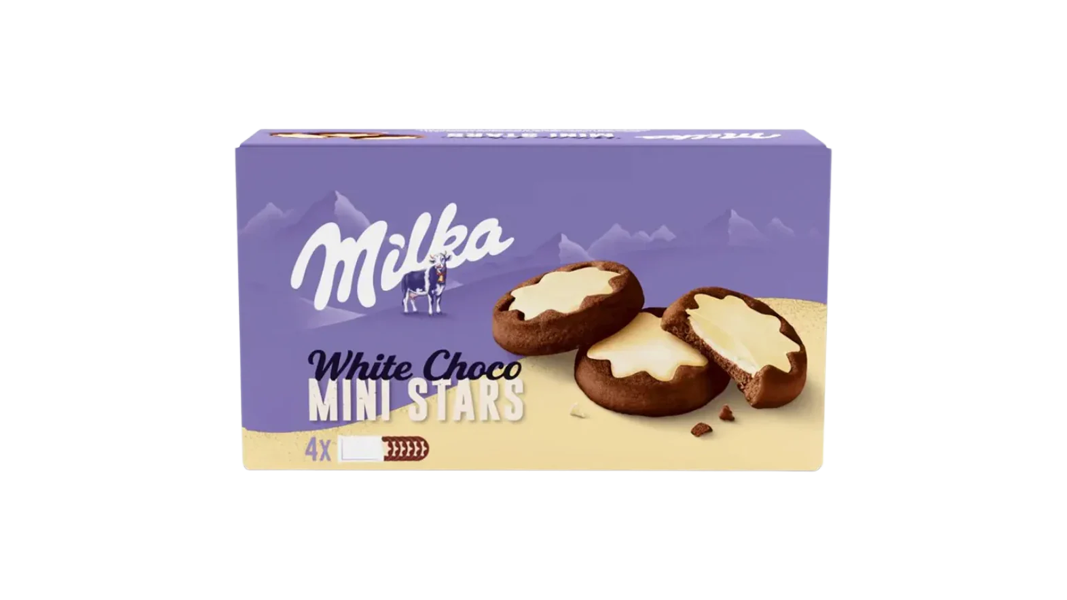 16x Milka White Chocolate Mini Stars | 150 g Aanbieding - iBOOD