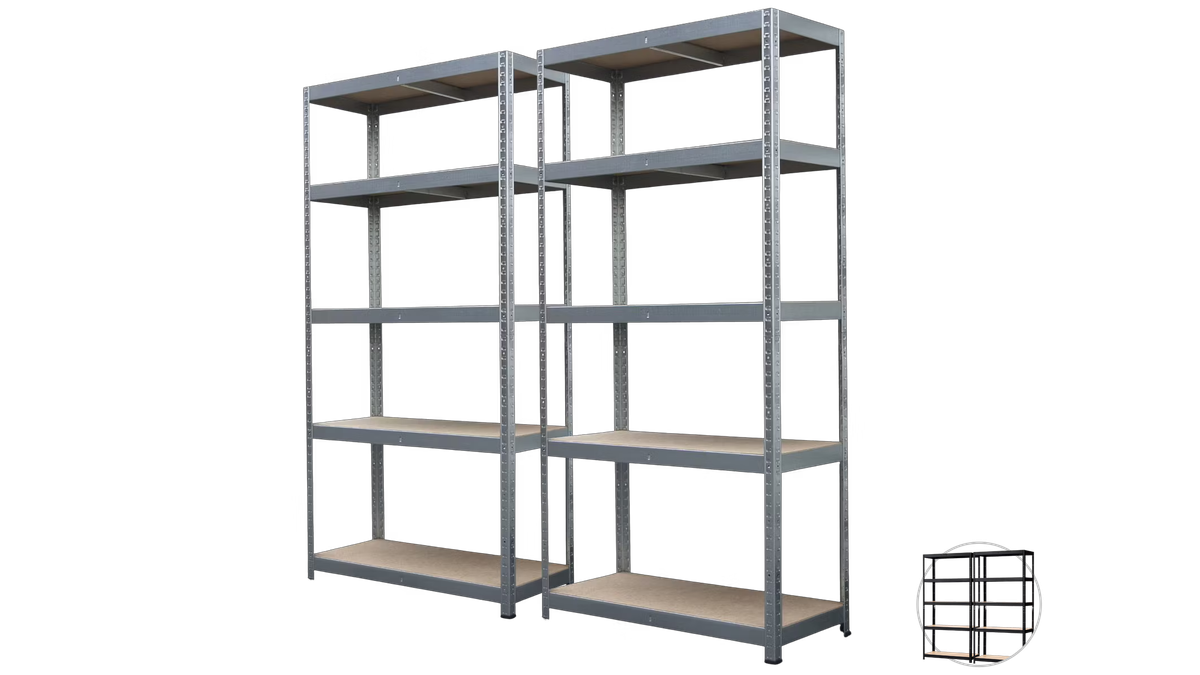 2x Metalkas Metalen Rek | 40 x 90 x 180 cm Aanbieding - iBOOD