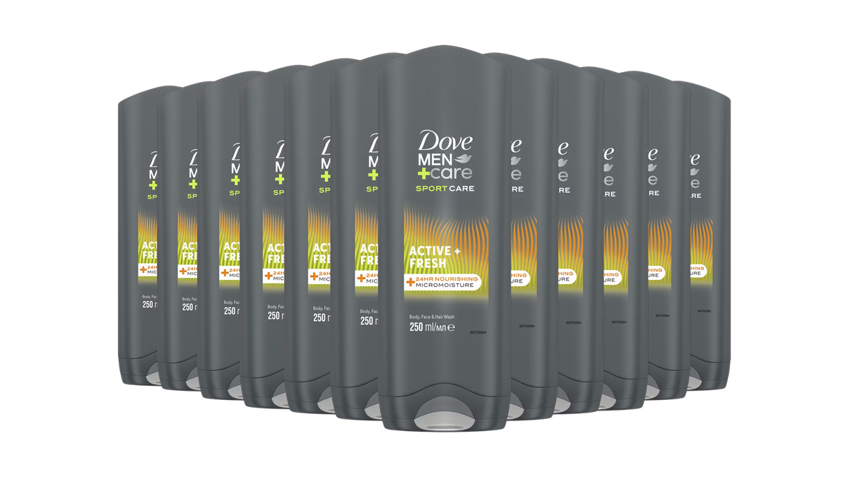 12x Dove Men+Care Sport Active + Fresh Douchegel | 250 ml Aanbieding ...