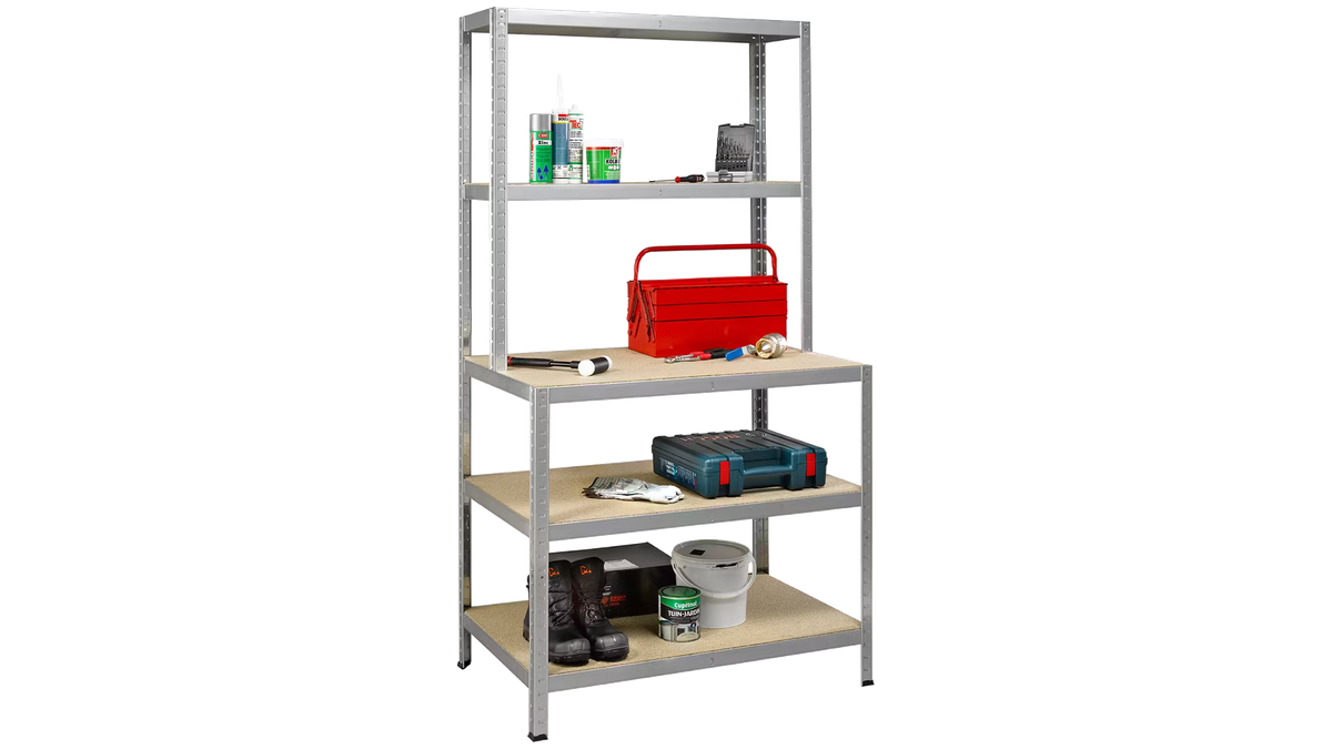 Avasco Work Opbergrek | 100 x 60/30 x 186 cm Aanbieding - iBOOD
