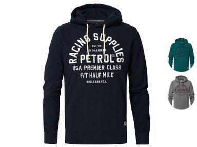 petrol-sportieve-hoodie-met-print