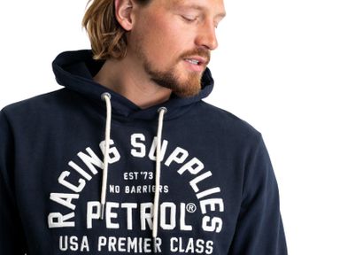 petrol-sportieve-hoodie-met-print