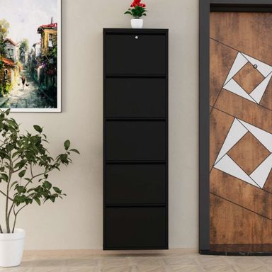 locking-5-lades-metaal-shoe-cabinet-zwart-product-3