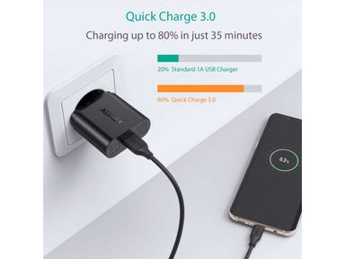 aukey-quick-charge-30-oplader