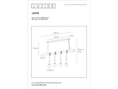 lucide-hanglamp-jaime-4x-e27
