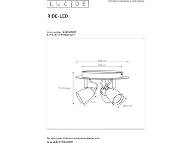lucide-ride-led-plafondspot-25-cm
