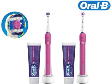2-x-oral-b-pro750-pink-zahnpasta
