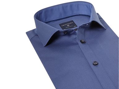 profuomo-overhemd-semi-solid-blue