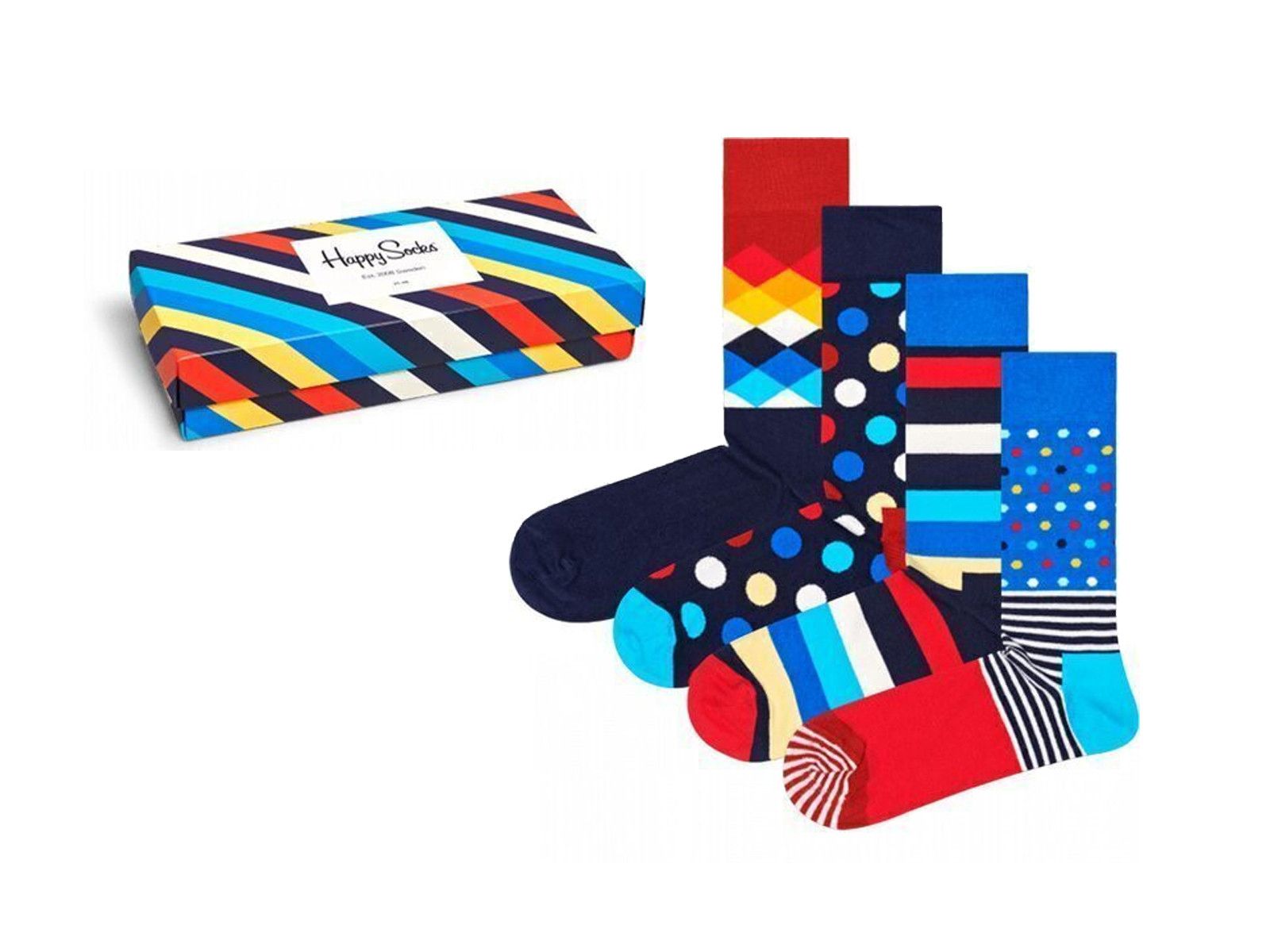 Happy Socks Giftbox | Stripes | 4 Paar