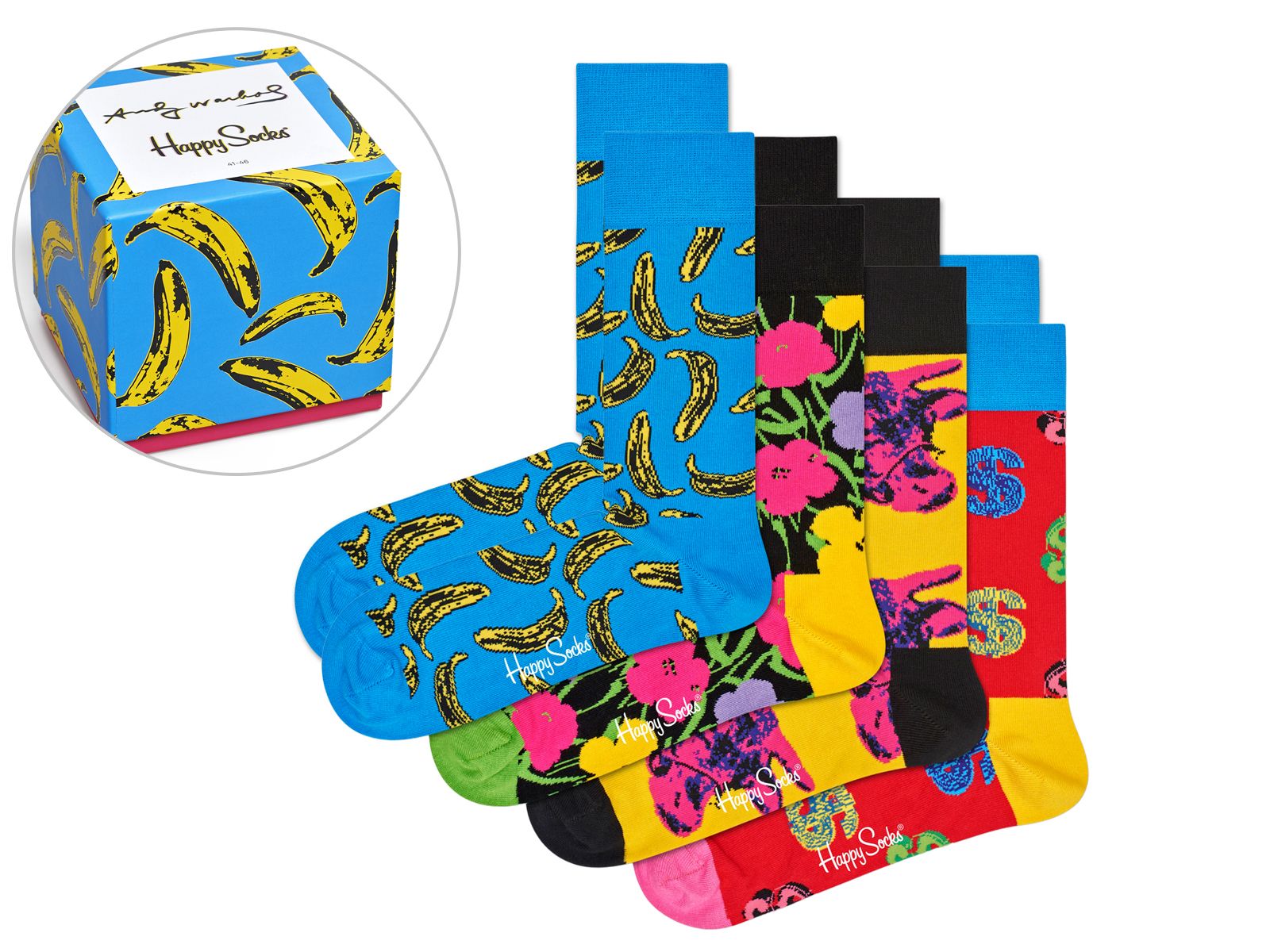 Happy Socks Andy Warhol in Box | 4 Paar