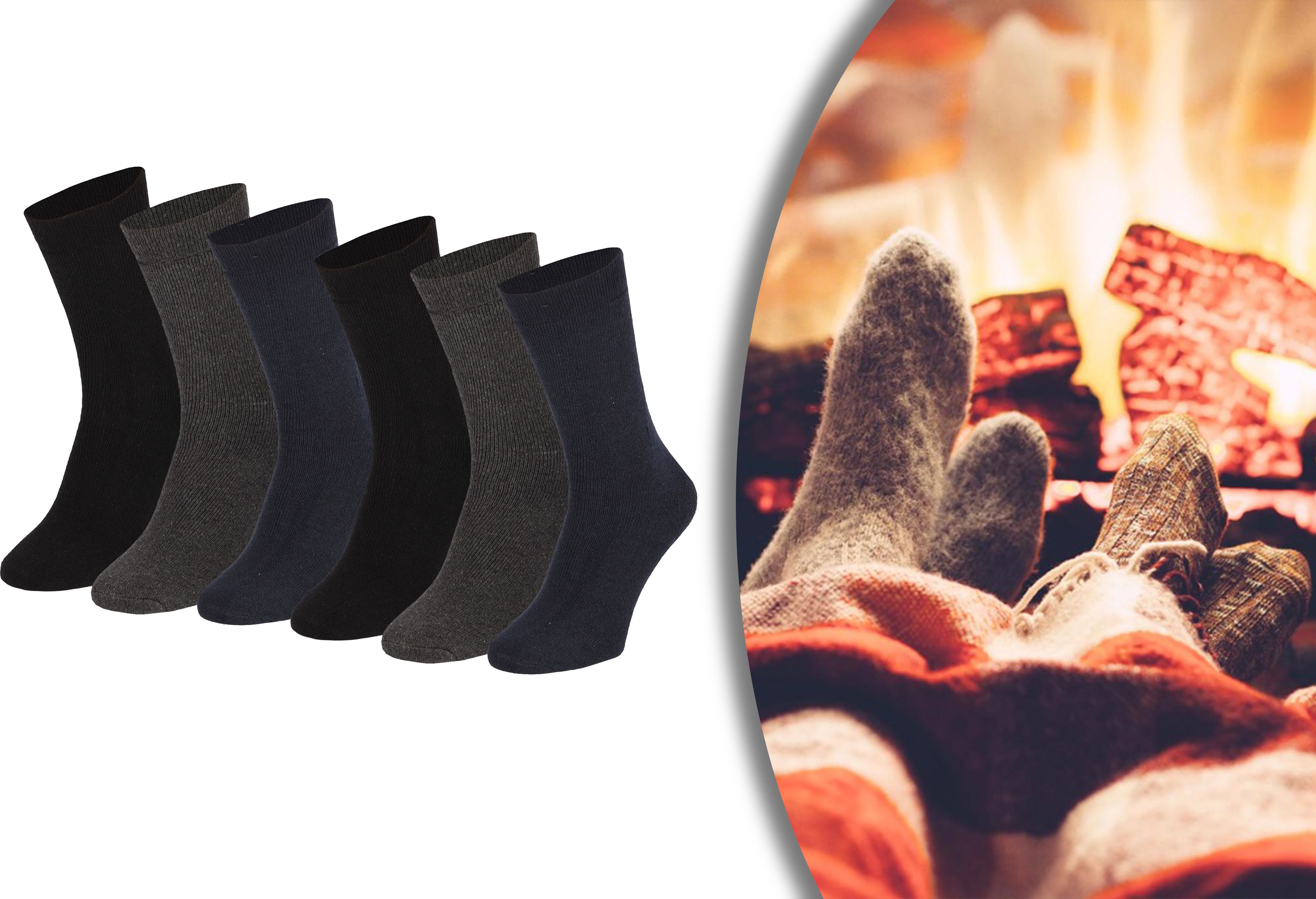 6x Heat Essentials chaussettes thermiques