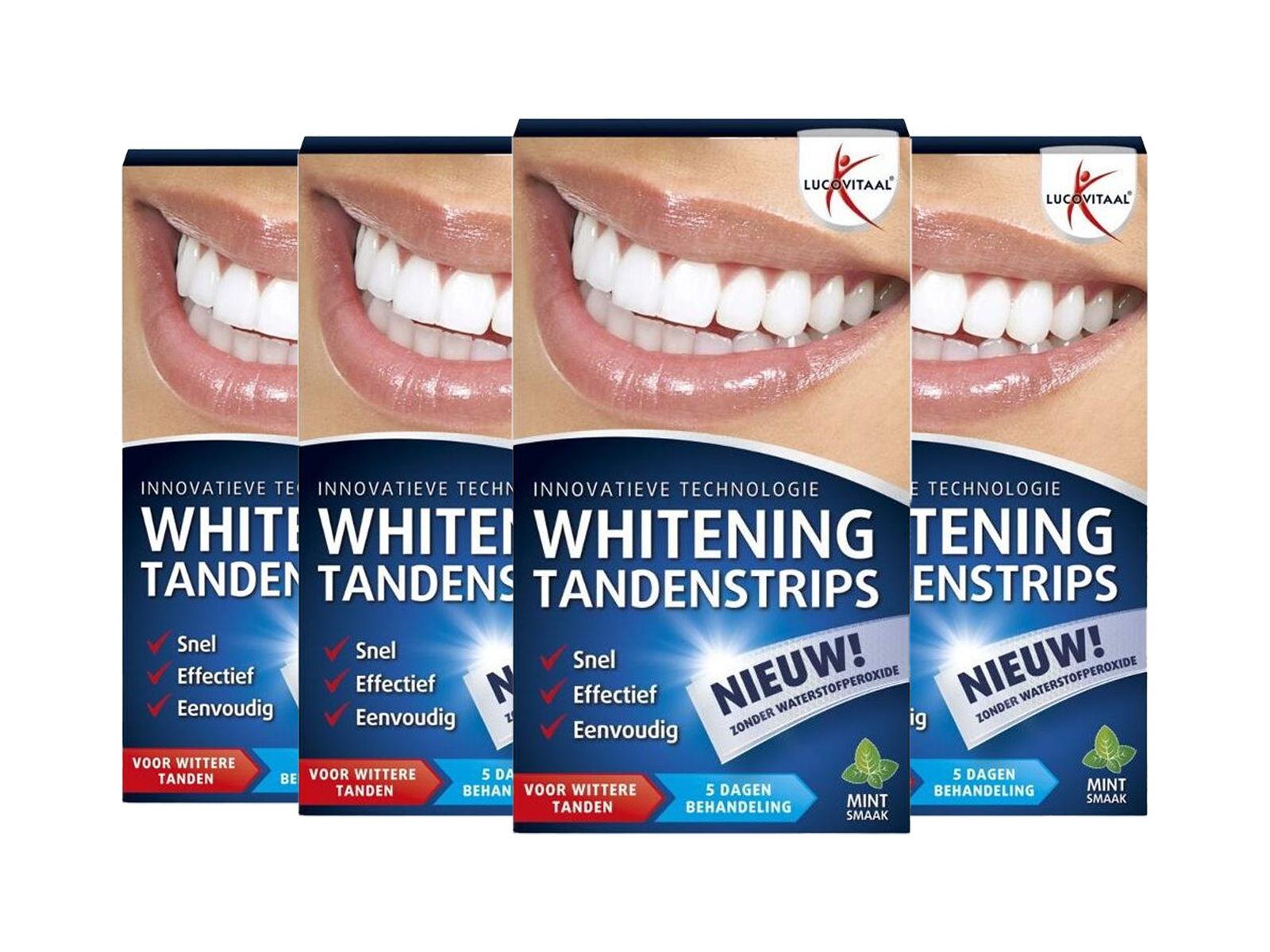 4x 5 Lucovitaal Whitening Tandenstrips