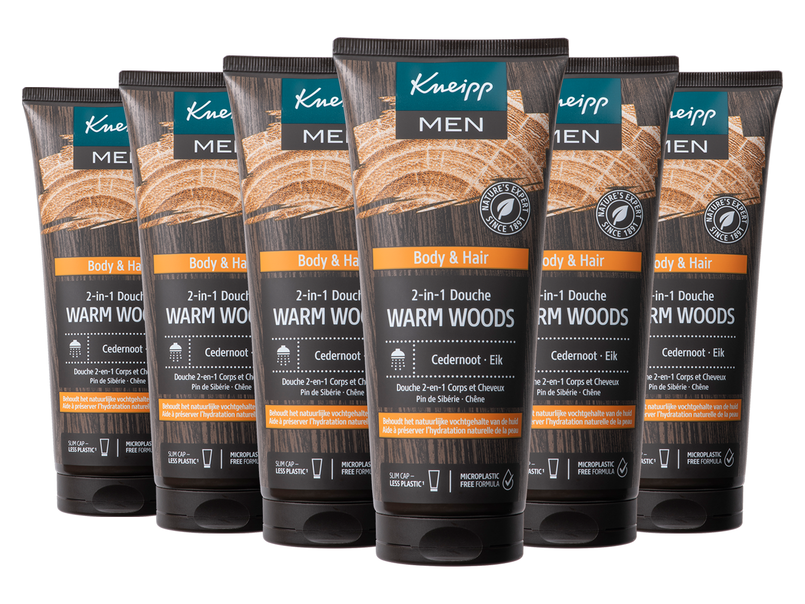 6x Kneipp Men Douchegel 2-in1 Warm Woods