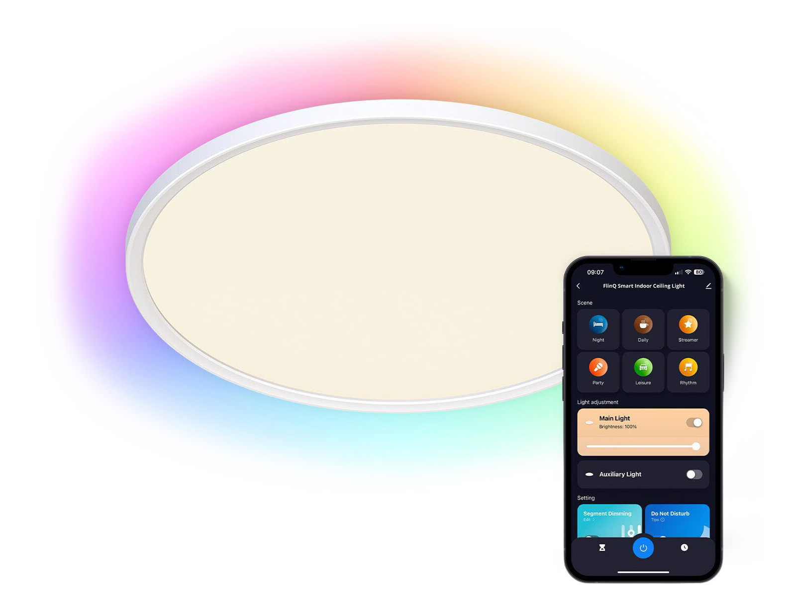 FlinQ Smart Indoor Plafonnier RGB