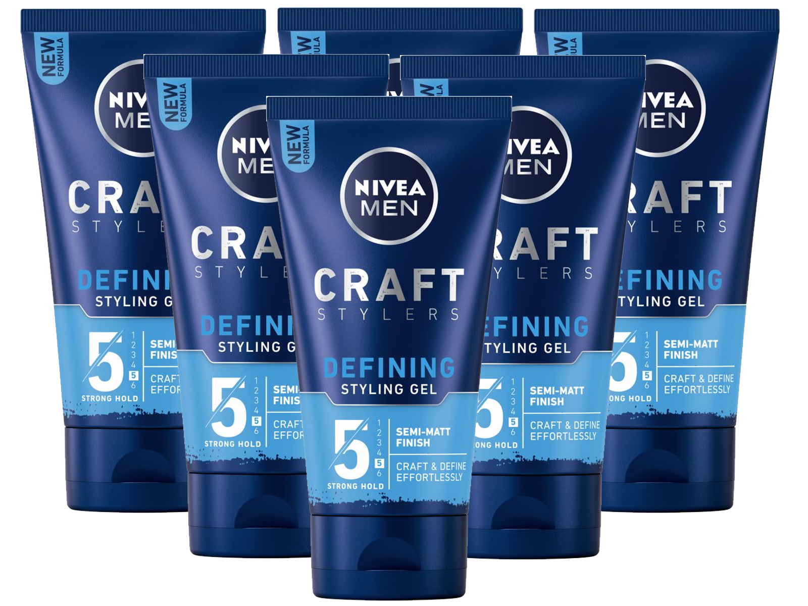 6x Nivea Men Styling Matte Gel, 150 ml