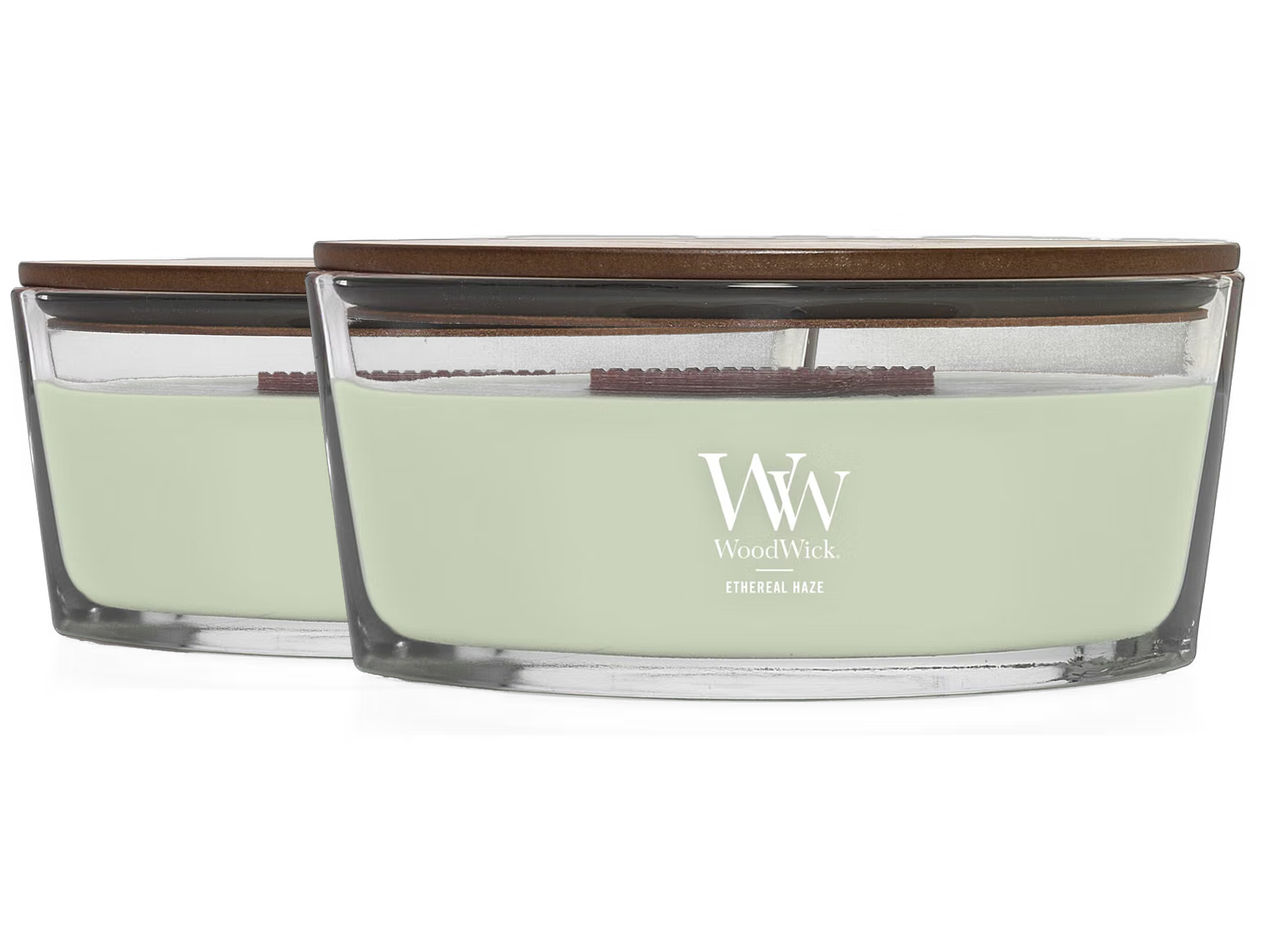 2x WoodWick Ellipse Bougie Parfumée, Ethereal Haze