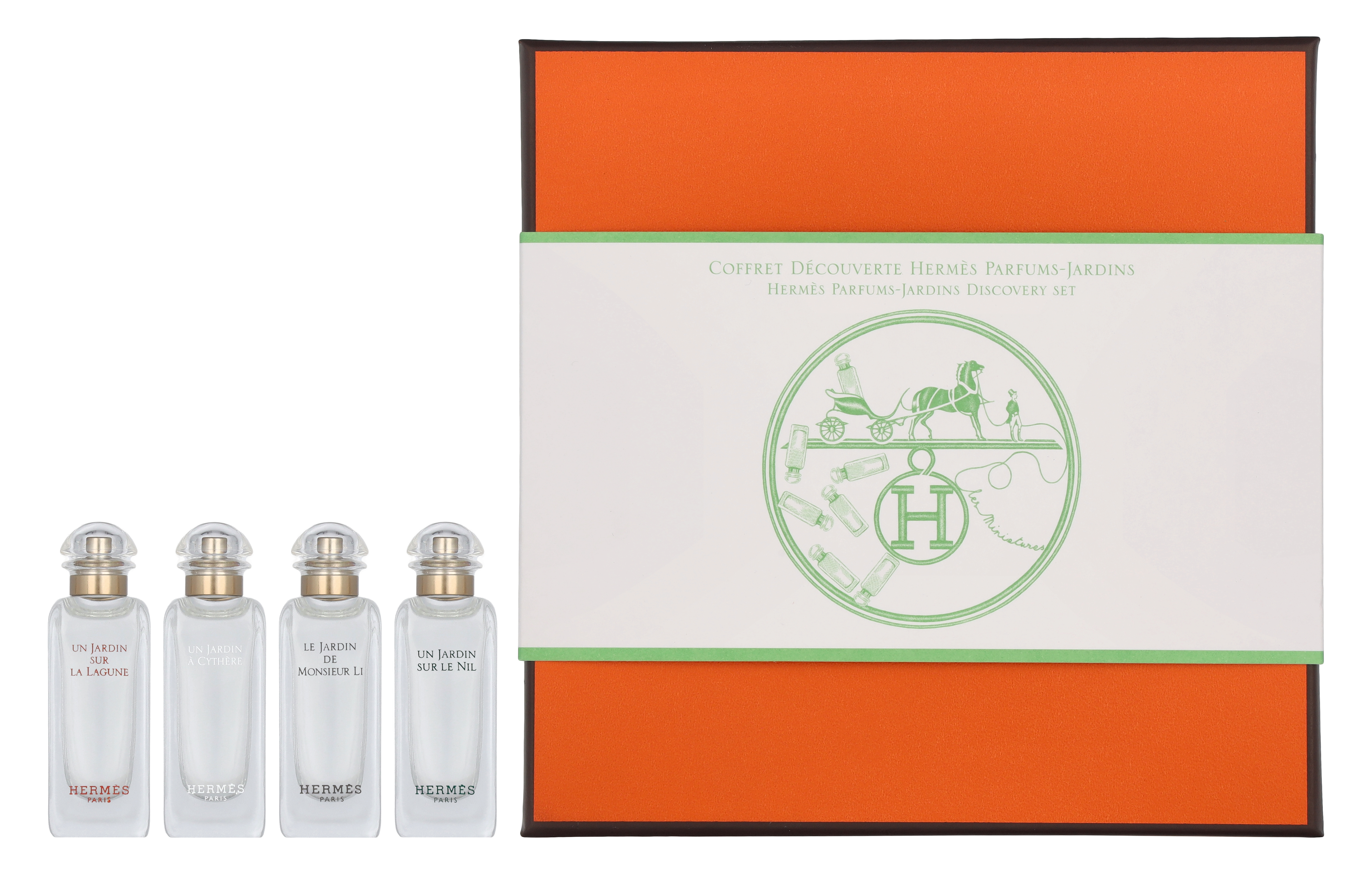 Hermès Coffret « Jardins » Eau de Toilette « Discovery », 4 x 7,5 ml