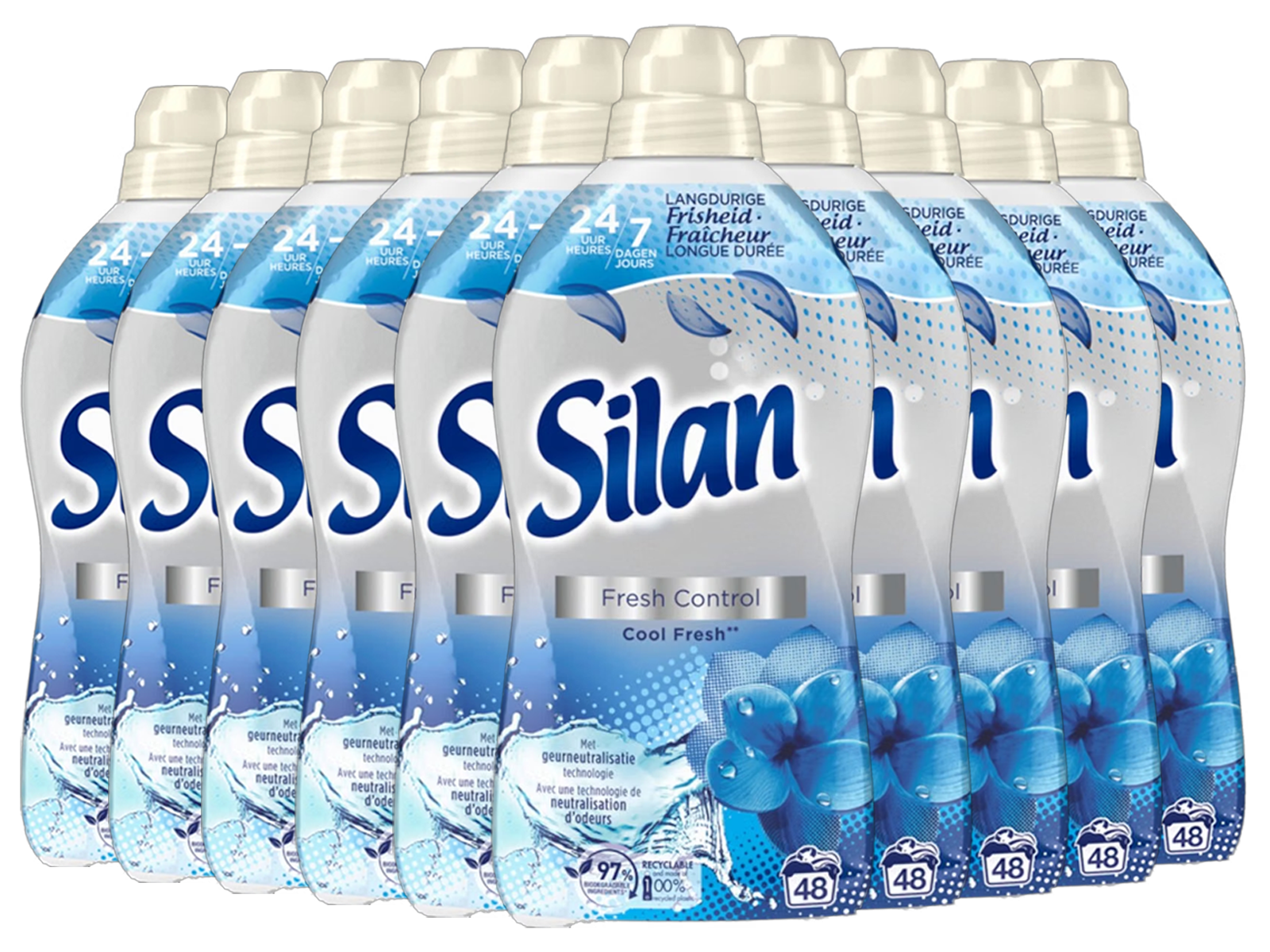 10x Silan Wasverzachter Fresh Control Cool Fresh, 1,056 L (480sc)
