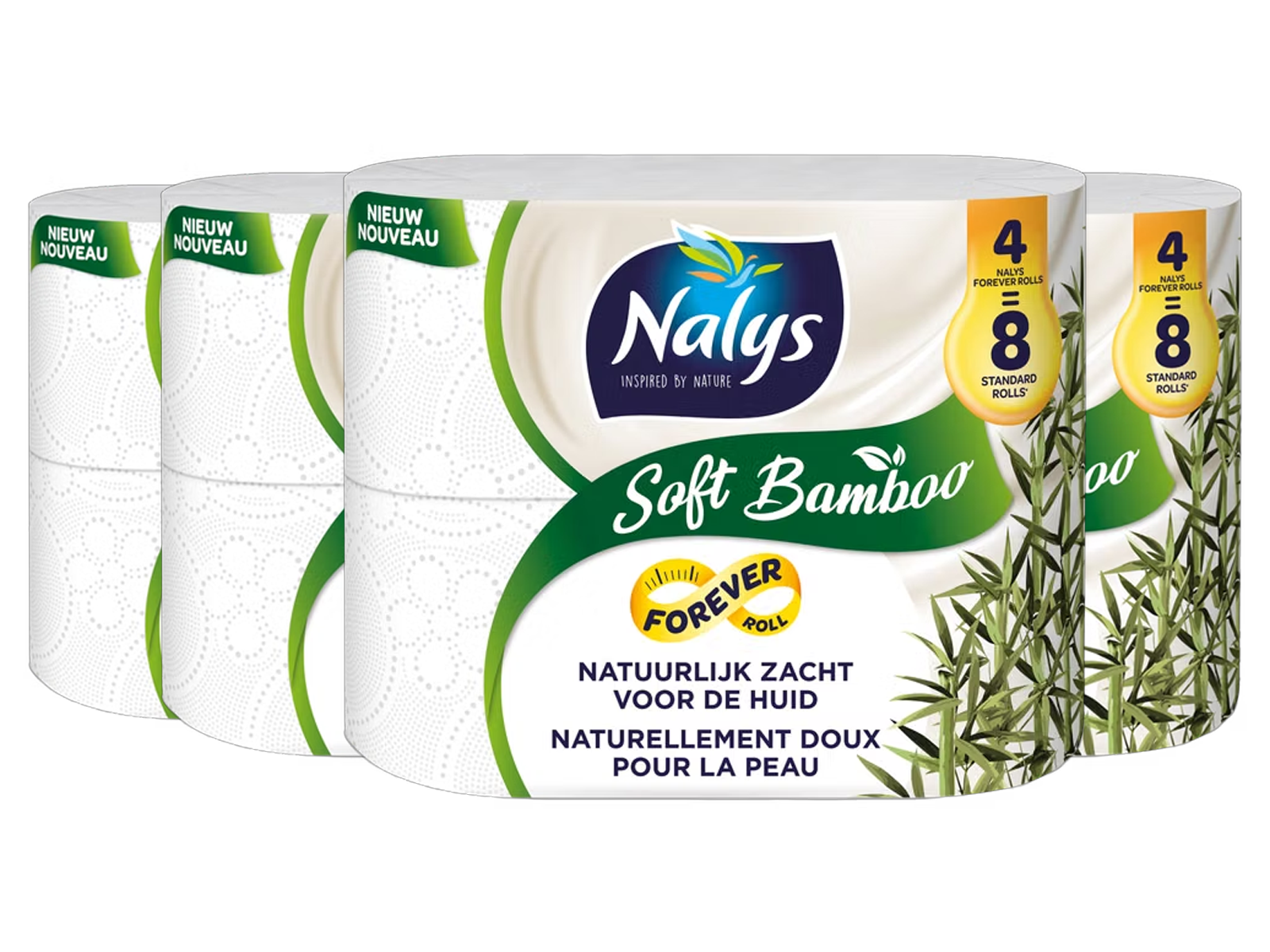 16x Nalys Soft Bamboo Toiletpapier (4=8)