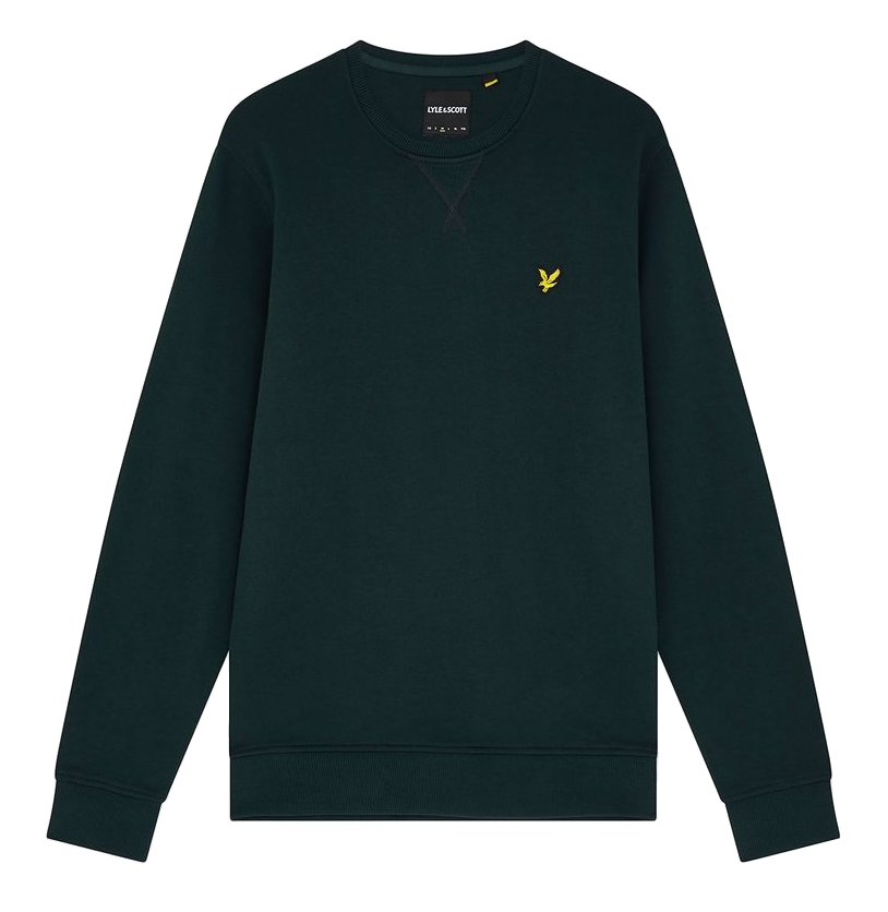  Lyle & Scott Cotton Crew Sweater, Dark Green