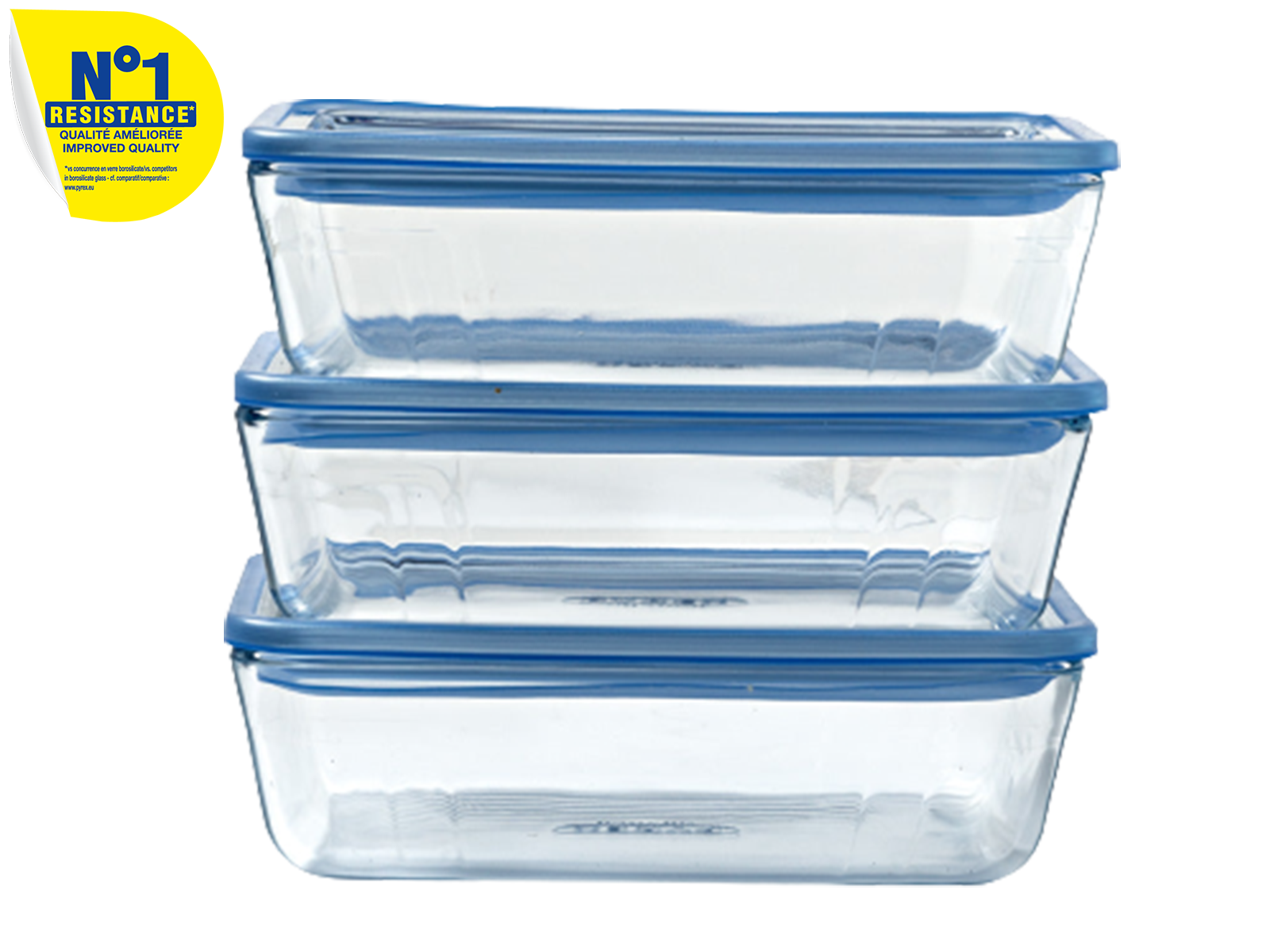 3x Pyrex récipients de conservation, 0,8 l