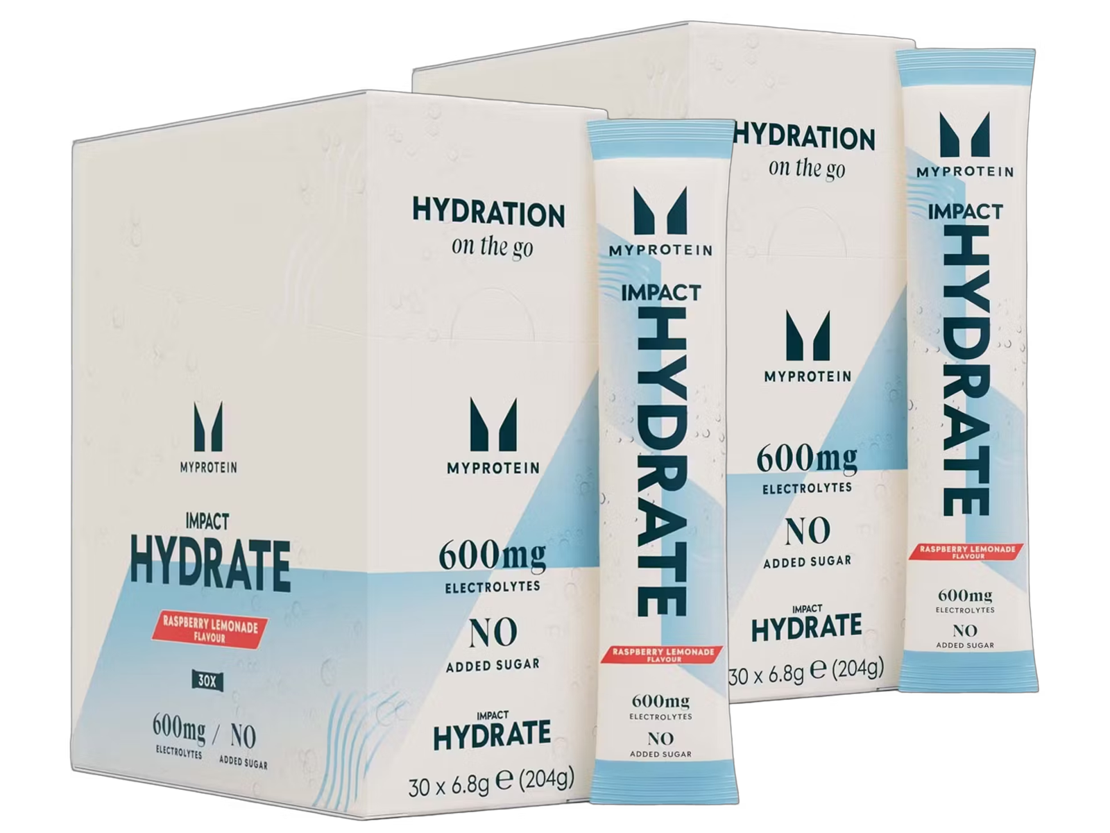 60x Myprotein Impact Hydrate Sachets d'électrolytes, Raspberry Lemonade