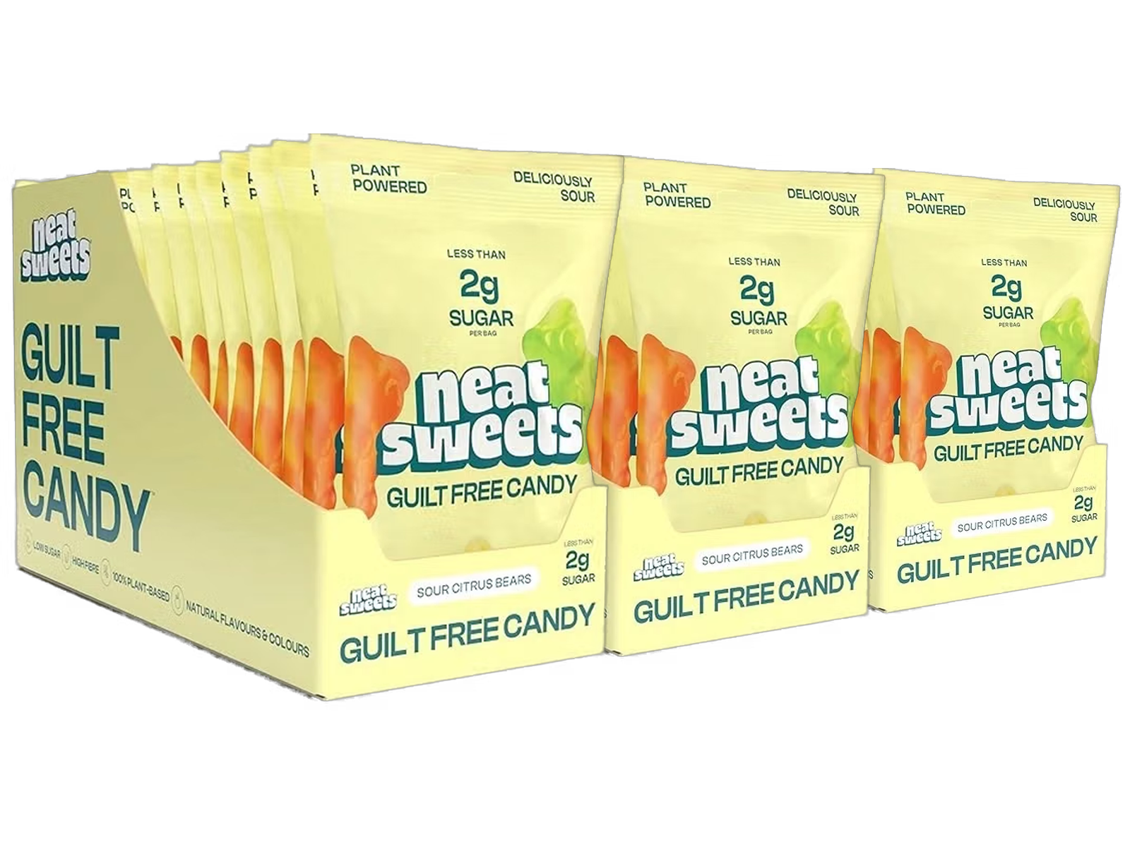 36x Neat Sweets Sour Citrus Gummy Bears, 50 g