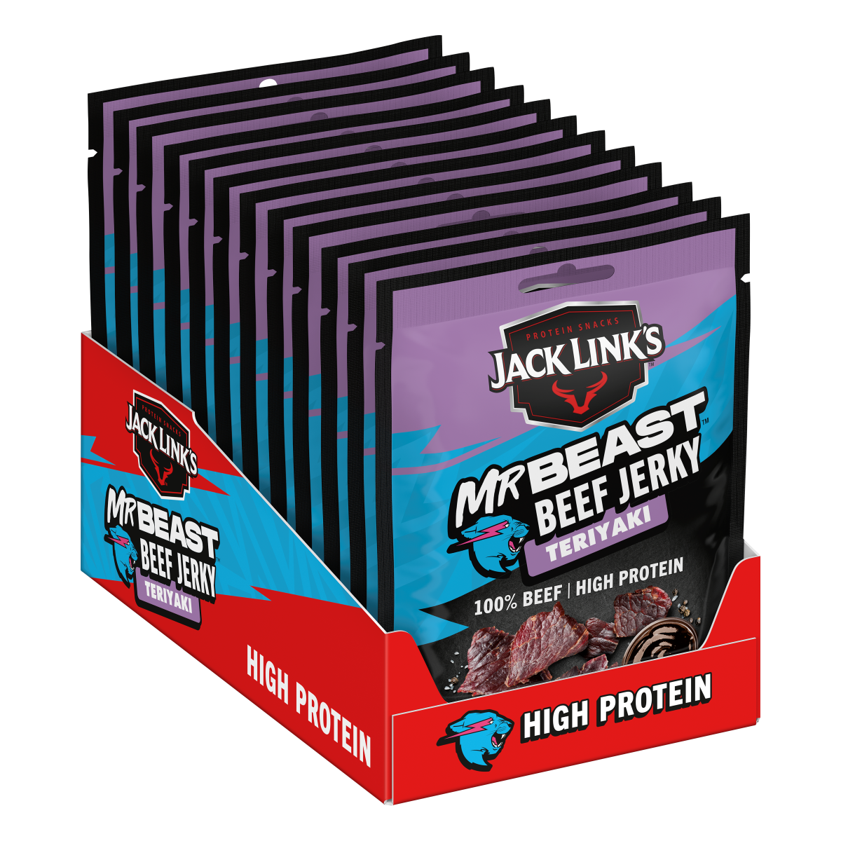 12x Jack Link's Beef Jerky Teriyaki, 40 g