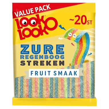15x Look-O-Look Zure Regenboog Streken, 200 g