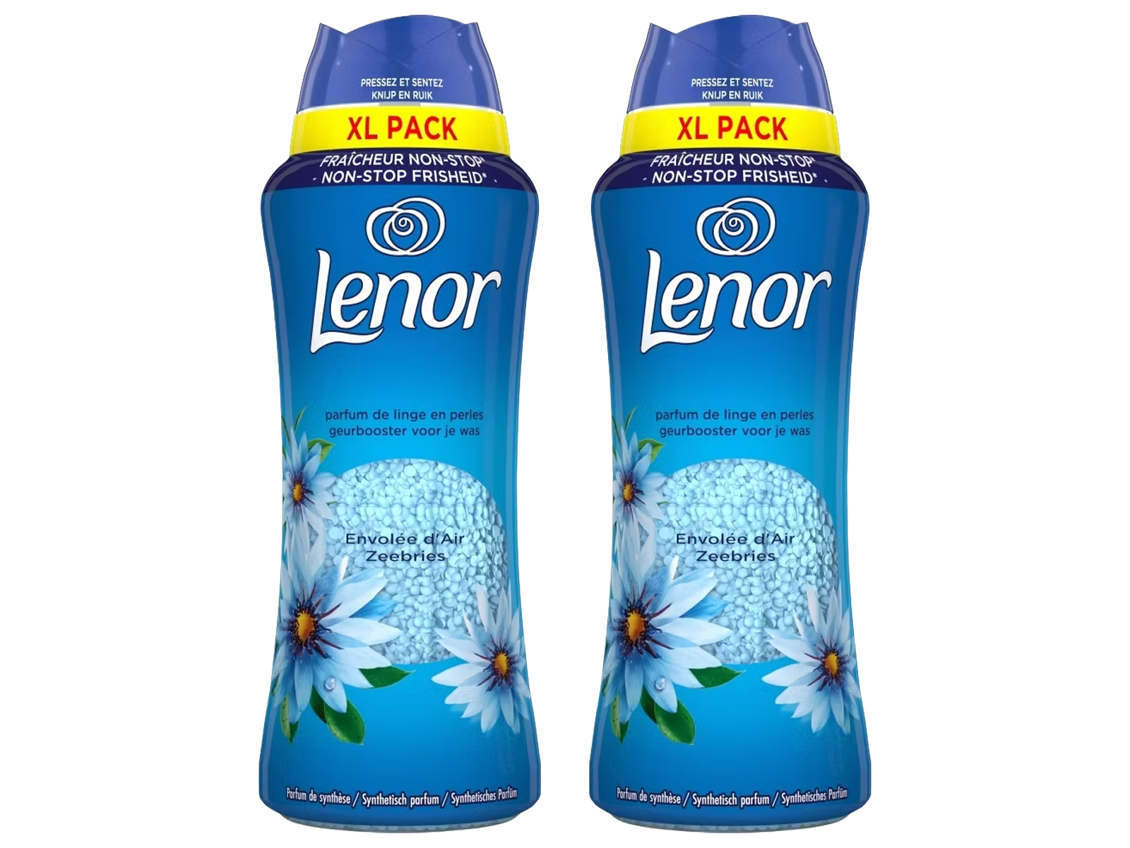 2x Lenor Beads Geurparels Zeebries, 495 g