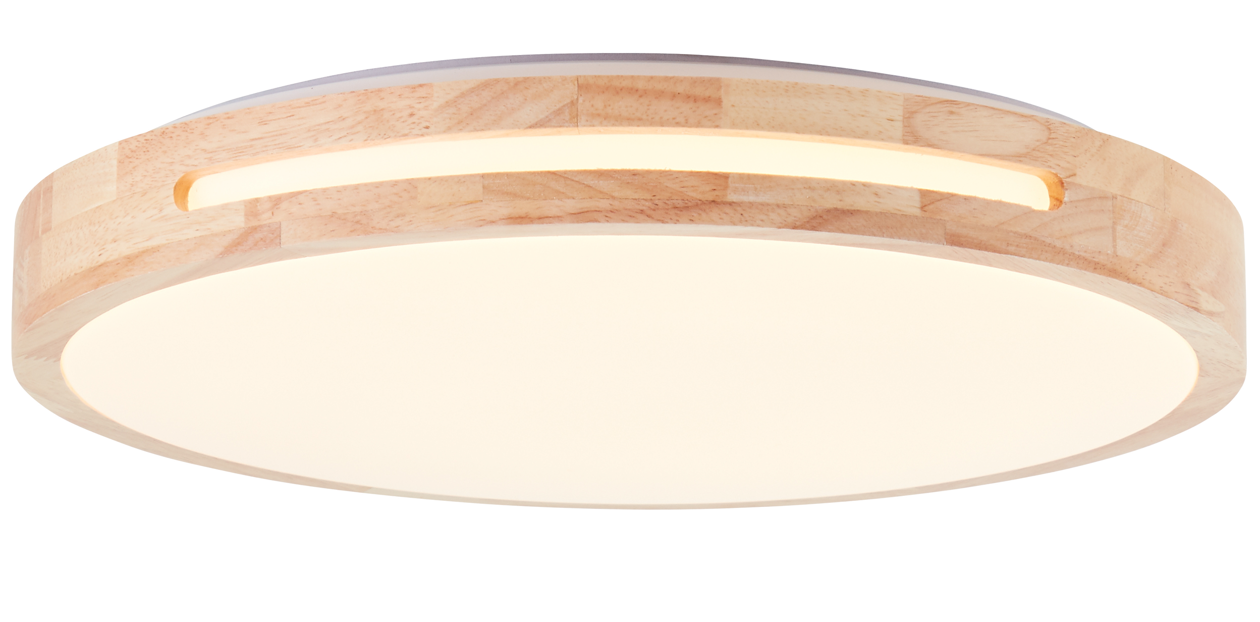 Brilliant Woodbury LED-Deckenleuchte, 24 W, dimmbar, Holz/Weiß