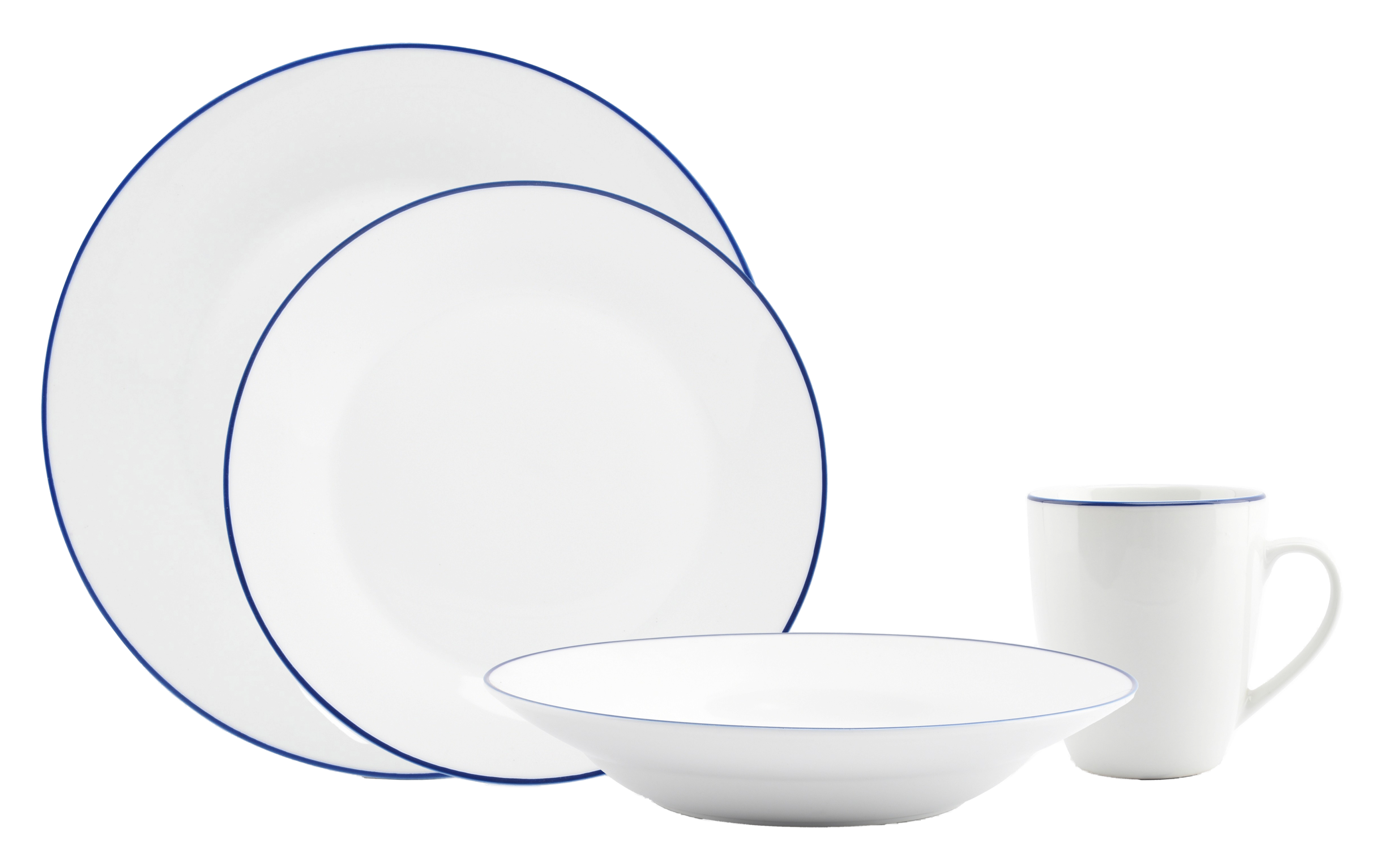 Service de vaisselle Bon Bistro Basic White, 24 pièces