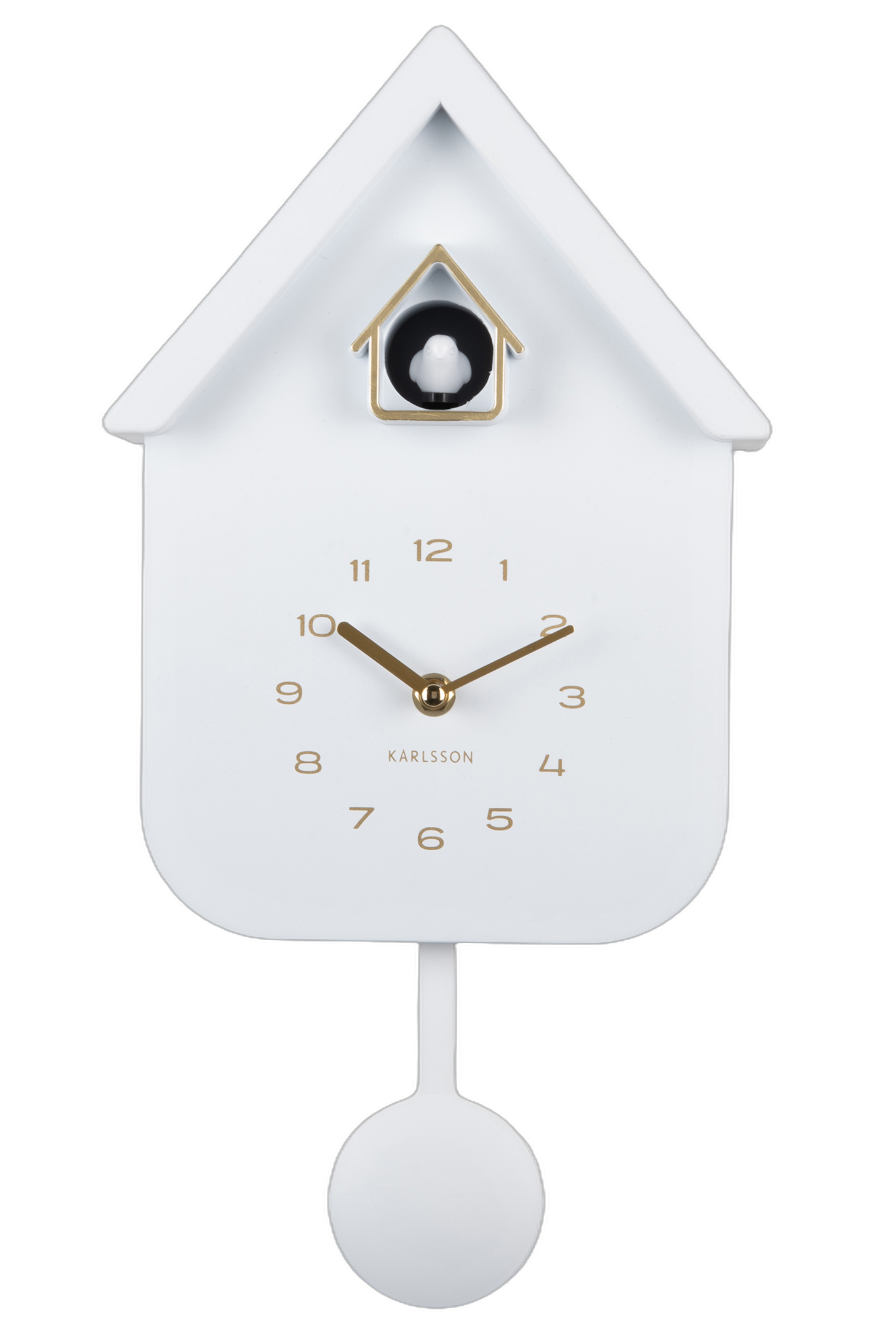 Karlsson Solo Cuckoo Wanduhr, Weiß