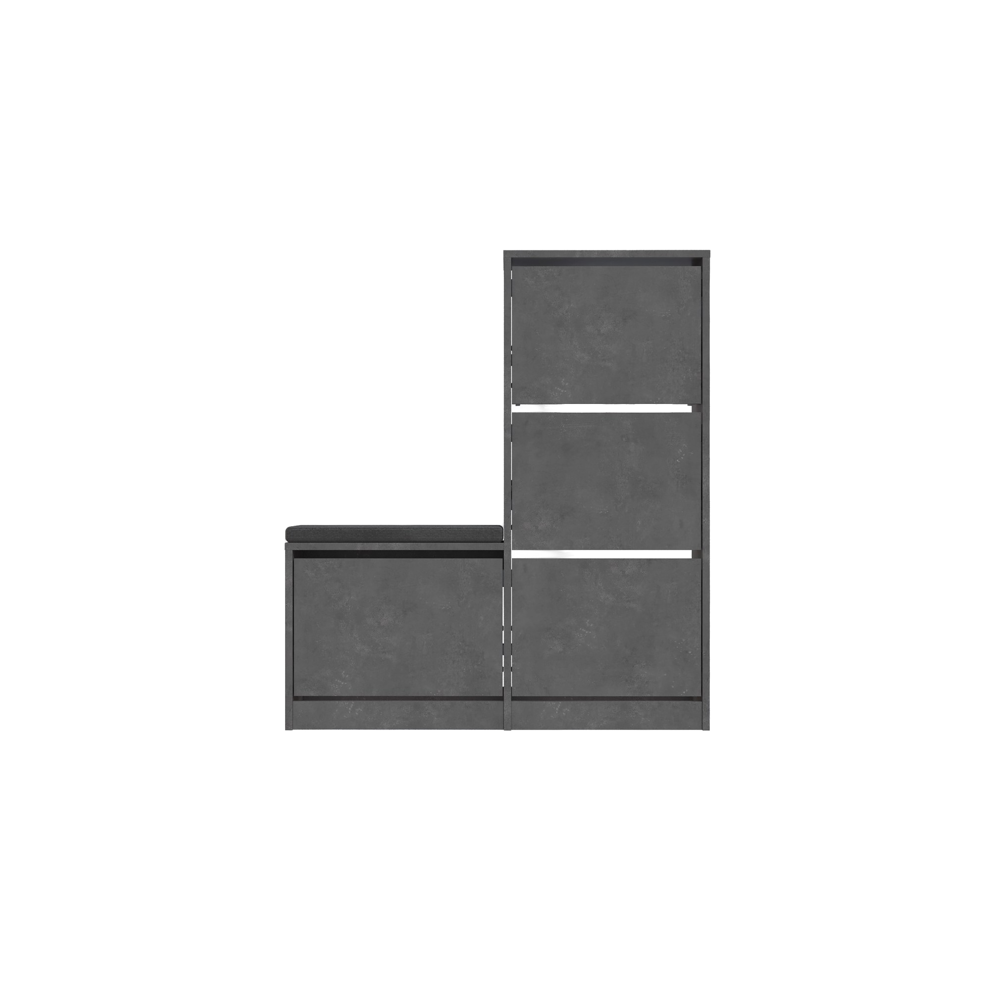 Kalune Dude Schoenenkast, Grey, 2-delig
