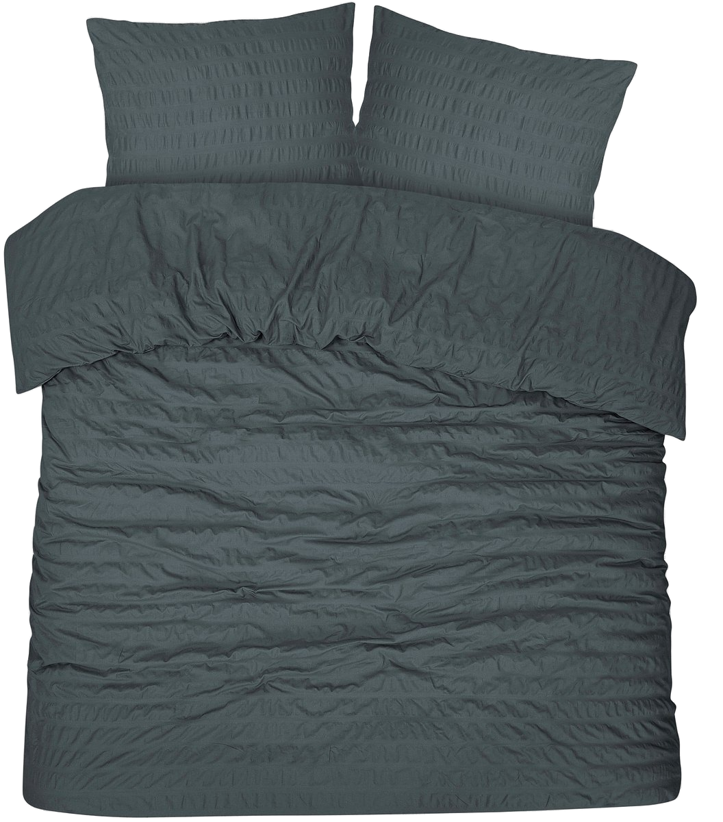 Housse en satin de coton Deluxe, 200 x 200/220 cm, Anthracite