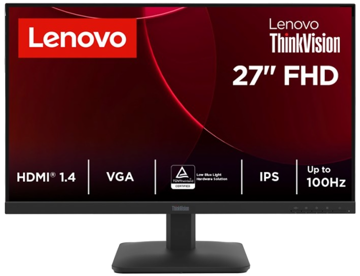 Lenovo 27" ThinkVision FHD Monitor, 100 Hz, S27-4e