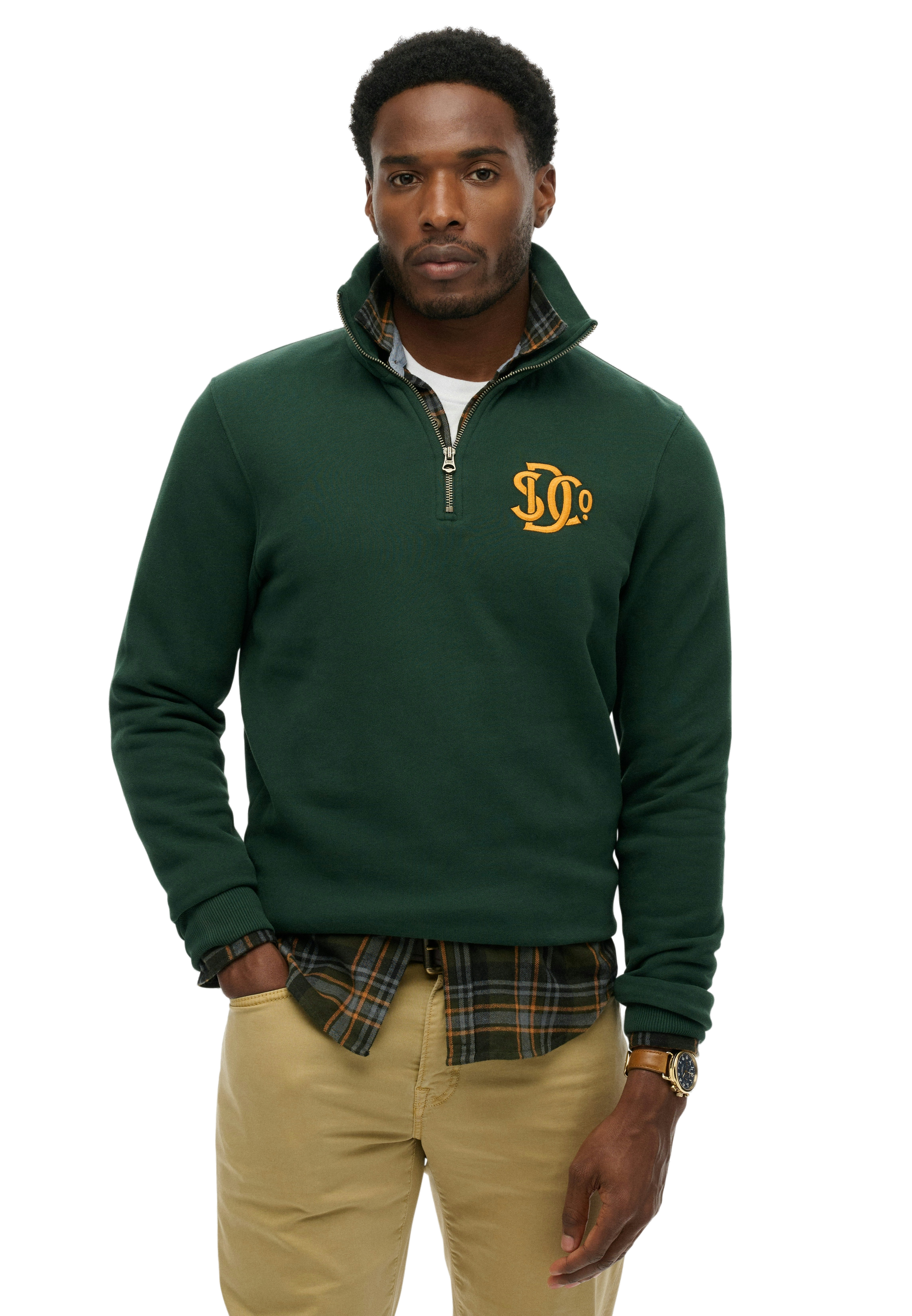 Superdry & Co Neon Half Zip Pullover, Green