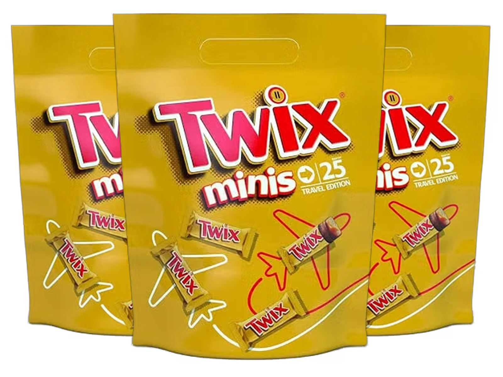 3x Twix Mars Twix Minis Pouch, 500 g