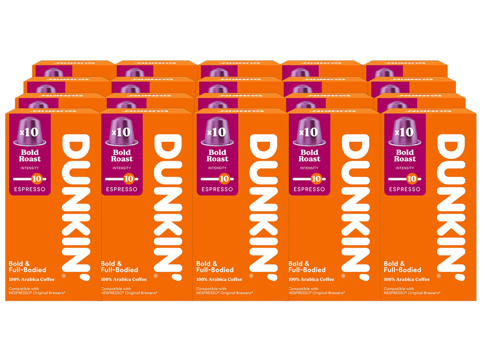 200x Dunkin' Bold Roast Koffiecups
