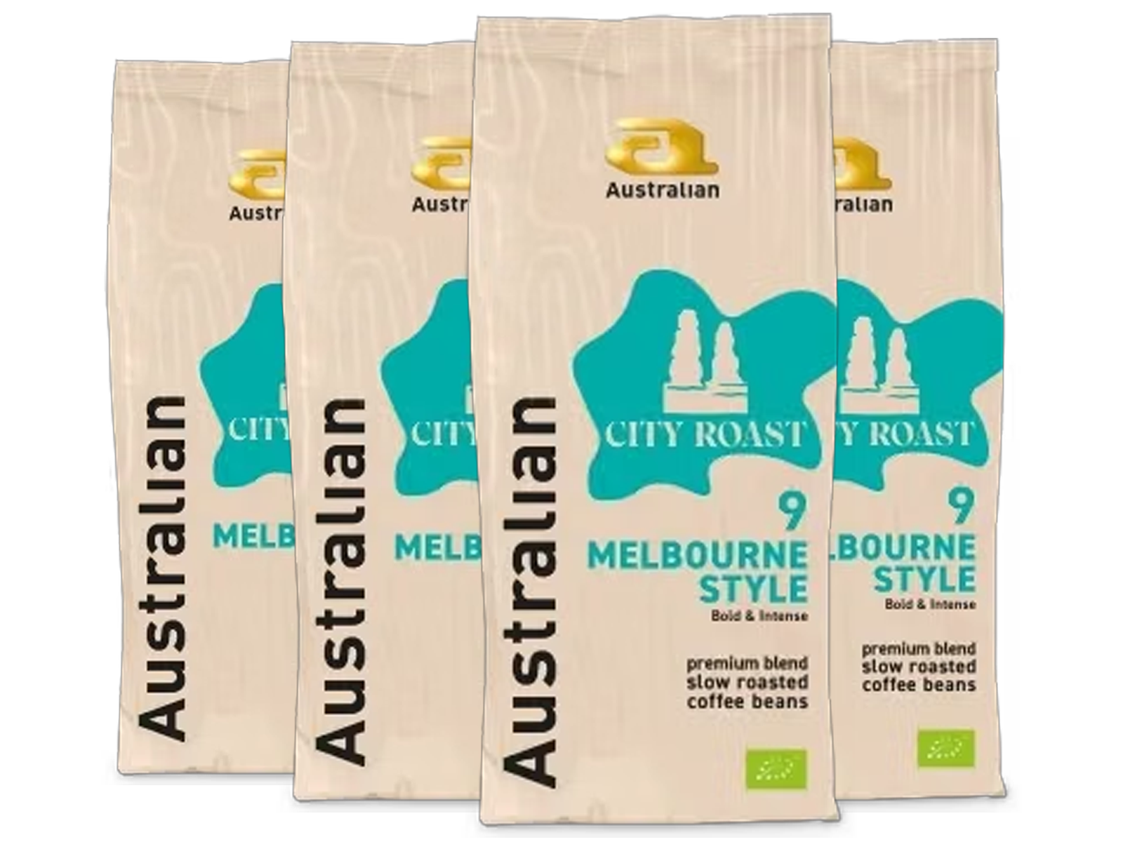 4x Australian City Roast Melbourne Style Koffiebonen, 400 g