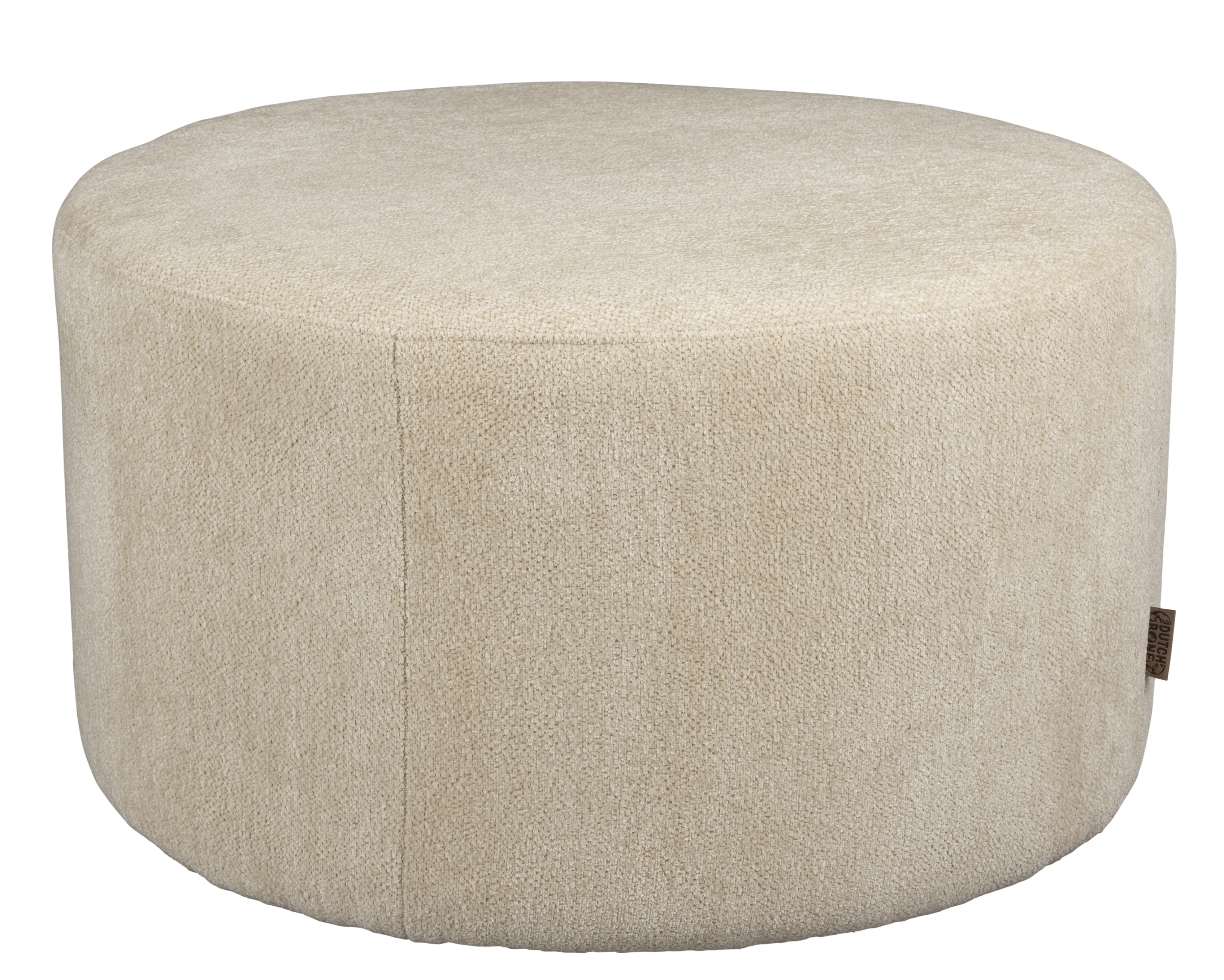Dutchbone Rocca Pouf, Beige, Ø 70 cm