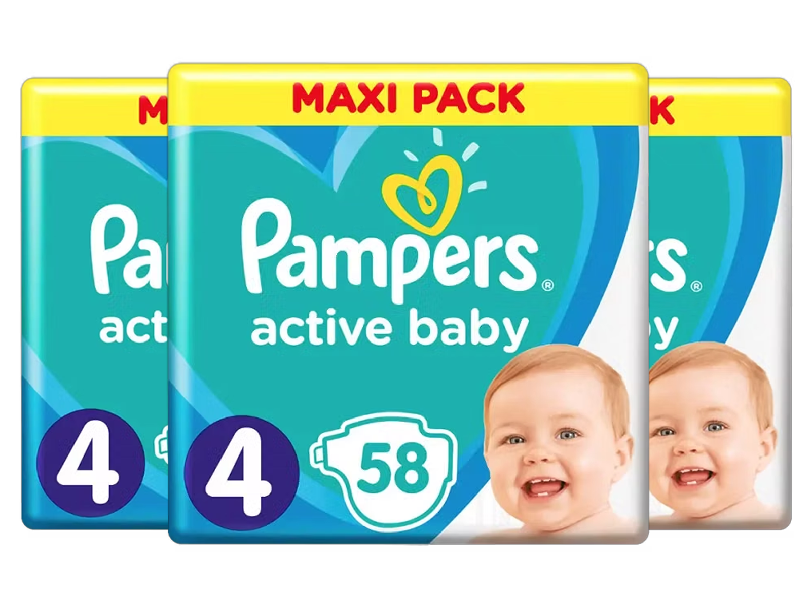 174x Pampers Active Baby Luiers, Maat 4