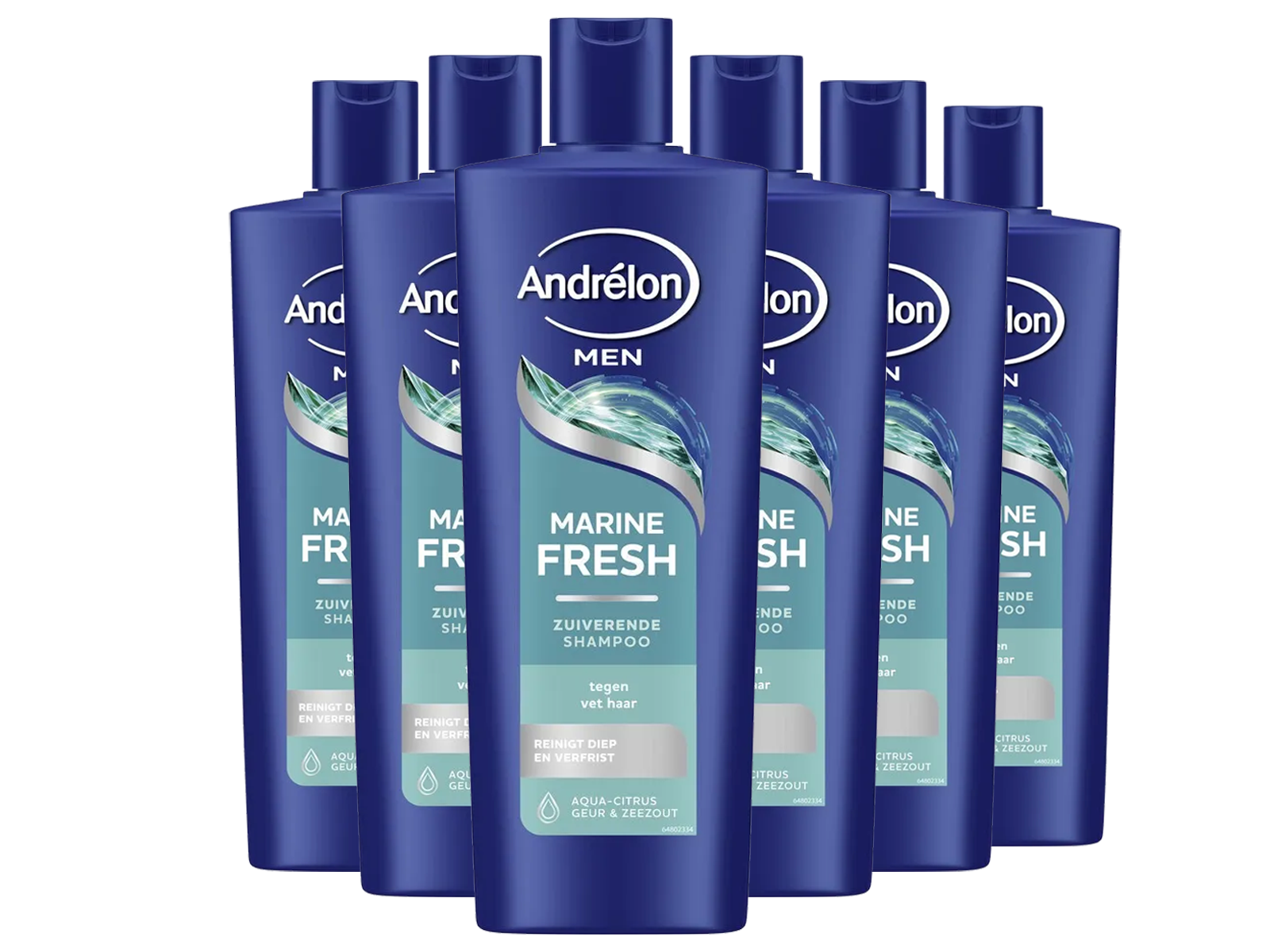 6x Andrélon Men Shampoo Marine Fresh, 400 ml
