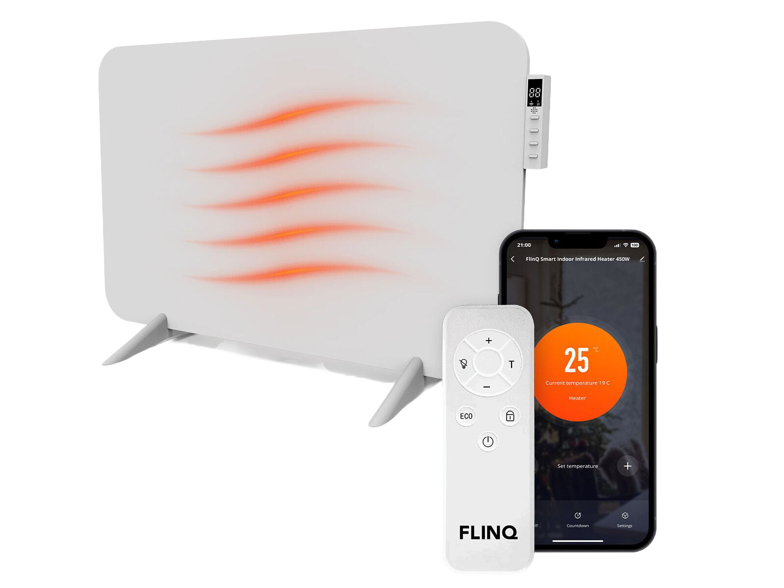 FlinQ Smart Indoor Infrarood Heater, 450 W