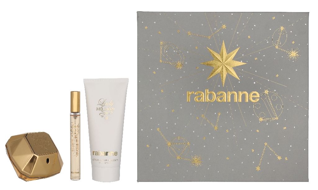 Coffret cadeau Rabanne Lady Million, 3 pièces
