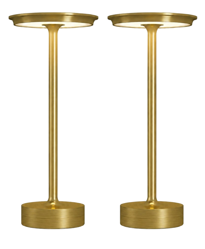 2x RS Goods kabellose Tischleuchte, Gold