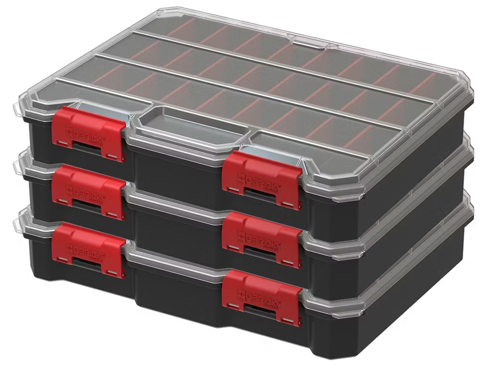 3x Qbrick Regular Organizer Compact, L, Noir