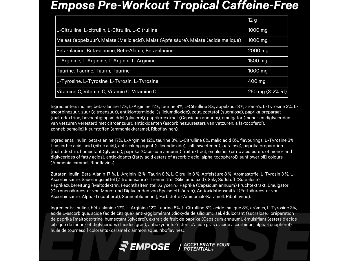 empose-nutrition-pre-workout-cafeinevrij-tropical